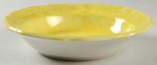 Mikasa Corn Silk Rim Soup Bowl, Fine China Dinnerware   Country Charm, Solid Yel
