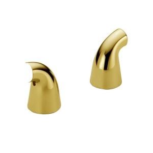 Delta Pair of Innovations Lever Handle Bases in Polished Brass for 2 Handle Faucets H24PB