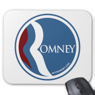 Mitt Romney "R" Logo Circle (Blue) Mouse Pads