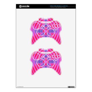Feel The Music Pink and Purple Abstract Xbox 360 Controller Skin