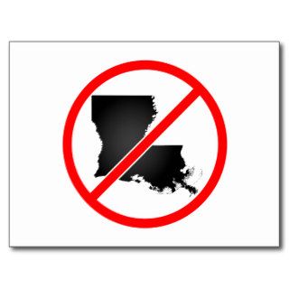 Louisiana Cross Out Symbol Post Cards