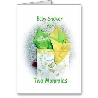 Baby Shower for two mommies to be Invitation Greeting Card
