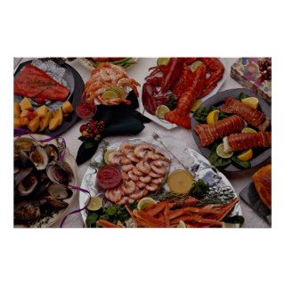 Six seafood platters for any food lover print