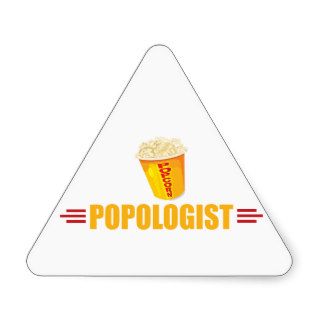 Funny Popcorn Triangle Stickers