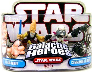Star Wars Galactic Heroes > Ki Adi Mundi And Commander Bacara Action Figure 2 Toys & Games