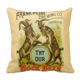 Bock Beer Goats Pillows