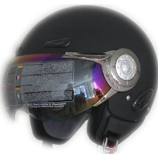 Open Face Jet Pilot Helmet Flat Black (xs) Automotive