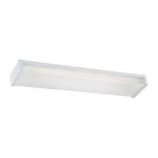 Commercial Electric 2 Light 2 ft. Fluorescent Wraparound White Surface Mount Fixture CEW101 06