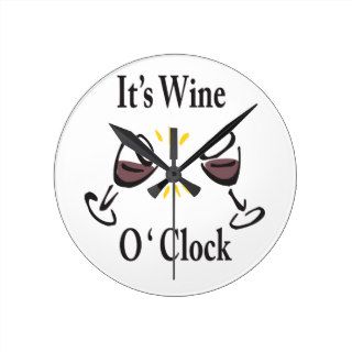 Its Wine O'Clock Wall Clock