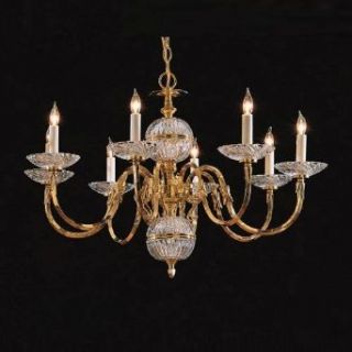 Crystorama 409PB Hot Deal 8 Light Chandelier in Polished Brass 409PB    