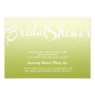 Yellow Ombre Bridal Shower Invitation