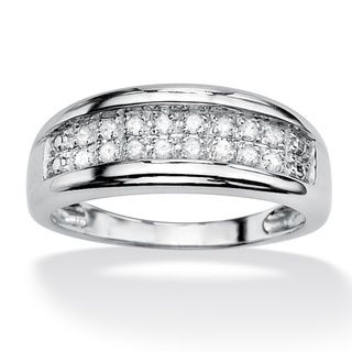 Isabella Collection Platinum over Silver Pave Diamond Ring Palm Beach Jewelry Diamond Rings