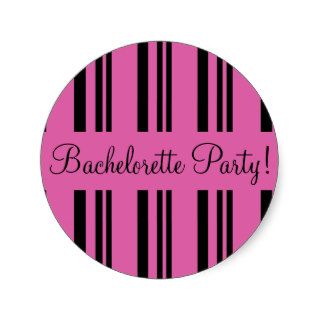 Bachelorette Party Striped Envelope Sticker Seal