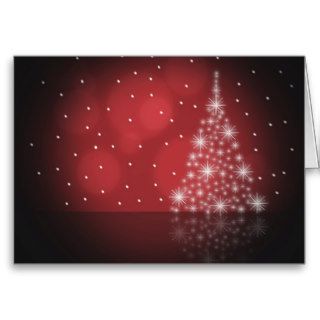 starry christmas tree greeting card
