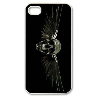 Custom Skull Cover Case for iPhone 4 WX6108 Cell Phones & Accessories