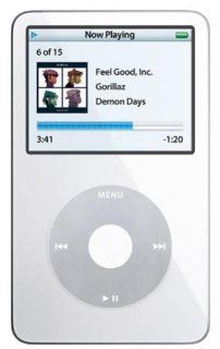 Apple iPod 30 GB Video White MA444LL/A (5.5 Generation)  (Discontinued by Manufacturer)  Players & Accessories