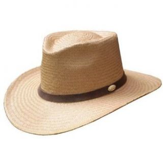 Barmah Crushable Straw Panama Hat, Putty (Medium) Clothing