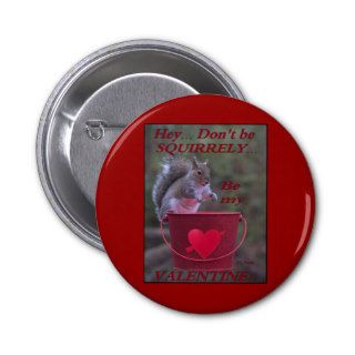 “HeyDon’t be SquirrelyBe My Valentine” Button