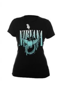 Nirvana Guitar Wings Girls T Shirt Plus Size Size  XX Large Clothing