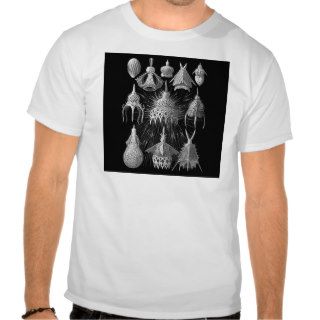 Plankton Shells in Black and White (Cyrtoidea) Tee Shirts