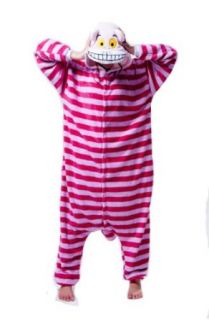 Wantdo Cheshire Cat Kigurumi Adult Cosplay Costumes Pajama PT 044 (Size XL(Height 5.84    6.17ft ), RED) Chesire Cat Adult Pajamas Clothing