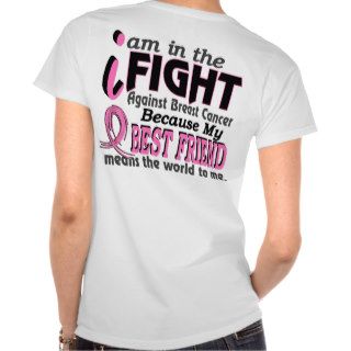 Best Friend Means The World To Me Breast Cancer Tee Shirt