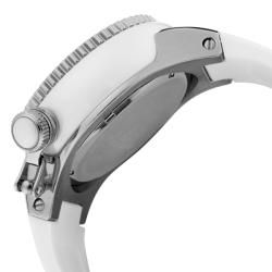 Swiss Legend 'Neptune' Ceramic White MOP Dial White Silicon Watch Swiss Legend Men's Swiss Legend Watches