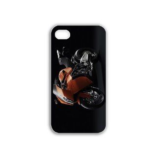 Design Apple Iphone 4/4S Motorcycles Series ktm rc normal Bikes Motorcycles Black Case of Unique Case Cover For Girls Cell Phones & Accessories