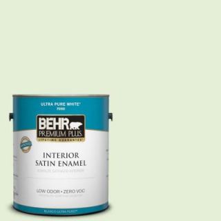 BEHR Premium Plus 1 gal. #430C 2 Spring Morn Zero VOC Satin Enamel Interior Paint 705001