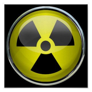 Nuclear Radiation Symbol Radioactive Warning Sign Print