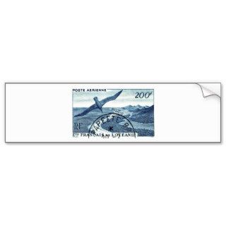 1948 French Polynesia Seabird Postage Stamp Bumper Sticker