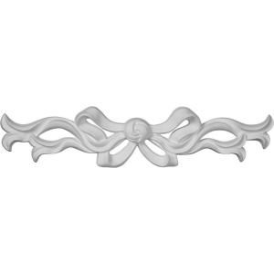 Ekena 13 in. x 3 in. x 3/4 in. Versailles Medium Ribbon with Bow Center Onlay ONL13X03X01VE