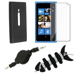 Black Case/ Screen Protector/ Audio Cable/ Wrap for Nokia Lumia 800 BasAcc Cases & Holders