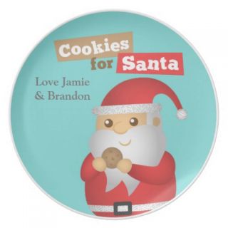 Cookies for Santa Claus, Cute and Colourful Plates