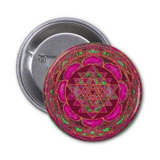 Sri Lakshmi Yantra Mandala Buttons