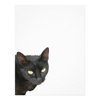 Black Cat Isolated Letterhead Template