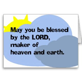 "May you be blessed by the LORD" notecards