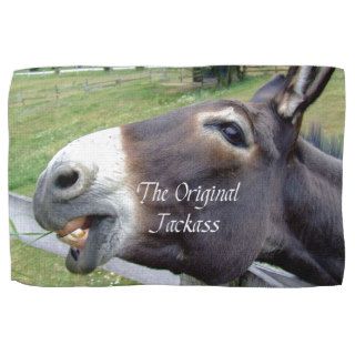 The Original Jackass Funny Donkey Mule Farm Animal Kitchen Towels