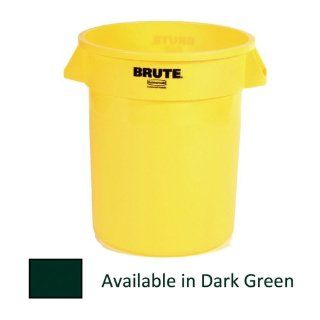 Rubbermaid Commercial Brute LLDPE 20 Gallon Trash Can without Lid, Legend "Brute", Round, 22.88" Height, Dark Green