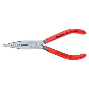 KNIPEX Heavy Duty Forged Steel 4 in 1 Electrician Pliers with 10, 12, and 14 AWG and 60 HRC Cutting Edge 13 01 614 SBA