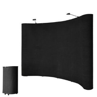 10' ft Portable Black Display Booth Pop Up Kit Trade Show Hardcase Exhibition  Presentation Display Booths 