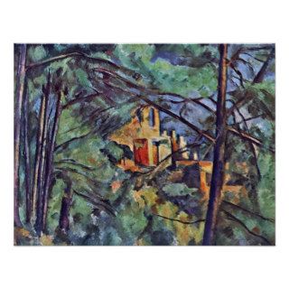 The Chateau Noir "Behind Trees" By Paul Cézanne Custom Invites