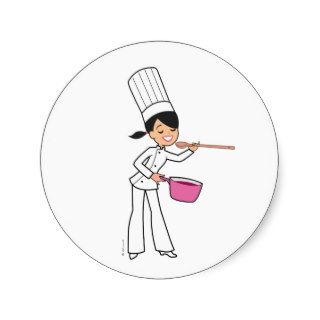 Women Chef Sticker with Illustration