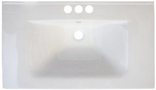 American Imaginations 427 24 Inch by 18 Inch White Ceramic Top with 4 Inch Centers   Built In Kitchen Cabinetry  