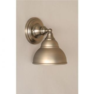 Wall Sconce w Double Bubble Metal Shade    