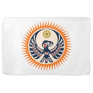 Indian sign native American shield Hand Towels