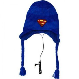 Superman Logo Headphone Official Laplander Beanie  Sports Fan Beanies  Sports & Outdoors