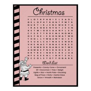 Christmas Word Search Poster