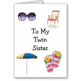 HAPPY BIRTHDAY TWIN SISTER CARDS