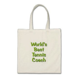 World's Best Tennis Coach gifts Canvas Bags